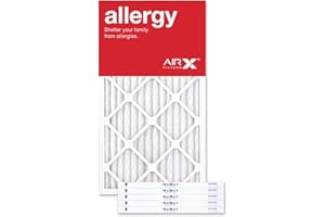 14x25x1 Air Filter ALLERGY MERV 11 Pleated Furnace Filter 6 Pack fits HVAC AC & Heater Units - Made in the USA by AIRx Filters