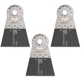 Fein Starlock Plus E-Cut Standard Saw Blade, 2-1/2" Width, 2" Length | Precision Cutting for Wood, Drywall &amp; Plastics with Set Teeth, Wide Shape, 3-Pack, 63502134270