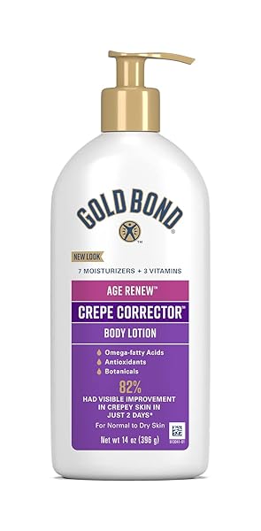 GOLD BOND AGE RENEW CREPE CORRECTOR BODY & FACE LOTION, REPLENISHING & SMOOTHING FORMULA, 14 OZ., PACKAGING MAY VARY