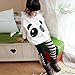 chinatera 2Pcs Kids Little Girls Cartoon Outfits Panda Coat Top + Striped Pants (for 5-6Y)