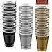 HeroFiber 18 oz Party Cups, 96 Count - Black, Silver, Gold - 32 Each Color
