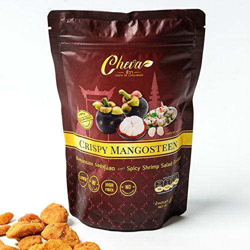 Crispy Mangosteen Healthy Snack 1.4 oz,100% Mangosteen (Spicy Shrimp Salad, Single)