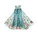 American Vogue ANNA ELSA FROZEN FEVER Girl's Birthday Dress Costume (4-5 Years, Teal)