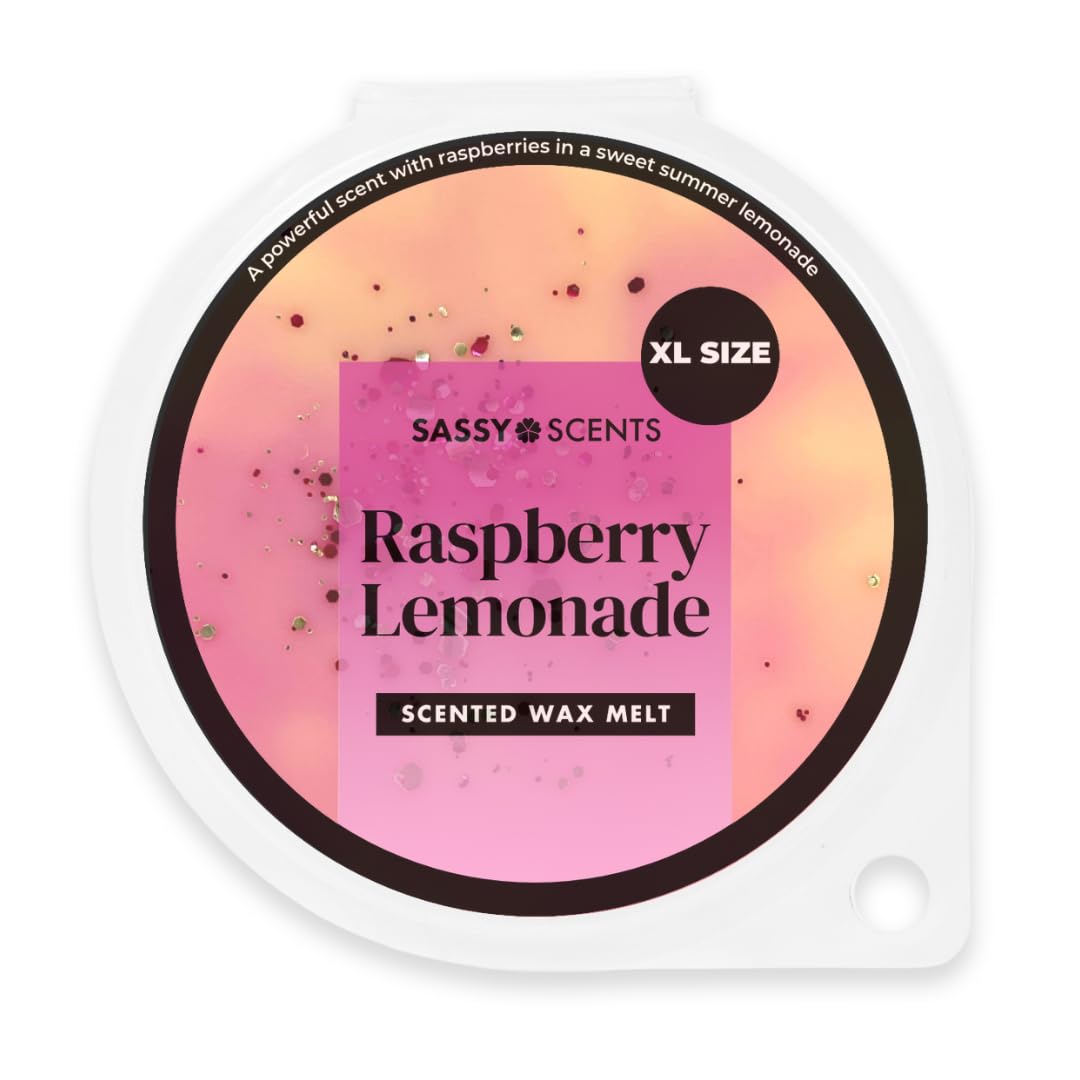 Sassy Scents Raspberry Lemonade Wax Melts | Up to 108 Hours Burn Time | Made in the UK | 70g XL