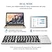 Foldable Bluetooth Keyboard, Jelly Comb B003B Dual Mode USB Wired & Bluetooth Keyboard with Touchpad Rechargeable for Windows Android Tablet Smartphone Surface and More-Updated (Black and Silver)
