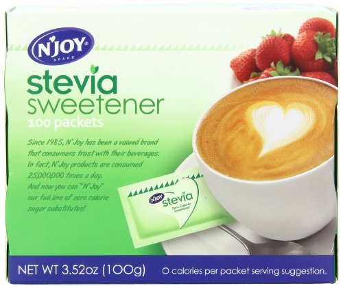 N joy zero calorie sweetener, green stevia, 100 count