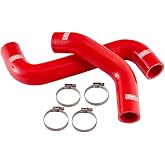 IAG Upper &amp; Lower Radiator Hose Kit for Subaru WRX 02-07, STI 04-07, Red | Outlasts OEM rubber hoses, silicone, 4-ply reinforced, direct fit for GD chassis, includes stainless clamps