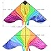 BESTOYARD Kite Huge Rainbow Kite for Kids and Adults Colorful Kite with 100M Flying String,78 Inches Wide,4 Tails