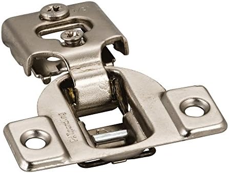 Box of 25 pair (fifty pieces) - 1/2" 3-Way Adjustable Overlay Compact Hinge Retail Pack