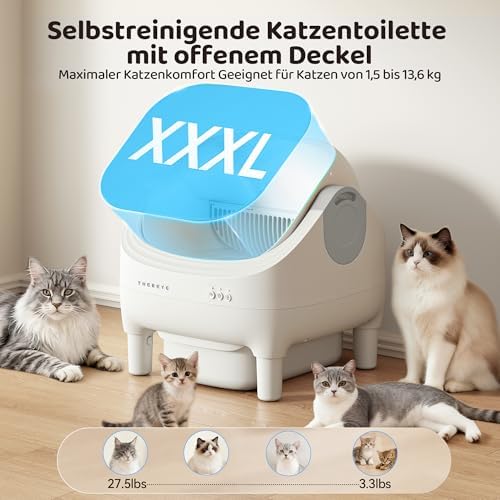 Selbstreinigende Katzentoilette Offenes XXL Kapazität