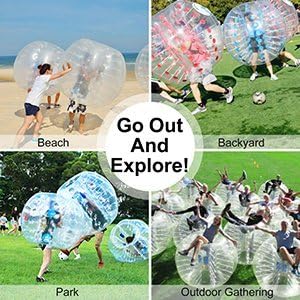 Creine 1.5M PVC Inflatable Transparent Bumper Ball - Giant Human Hamster Knocker Ball Inflatable Bumper Bubble Soccer Ball for Adults/Kids/Child/Teens (US Stock)