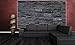 GREAT ART Photo Wallpaper – Black Stonewall – Picture Decoration Industrial Design Style Realistic Dark Stone Wall Cladding Modern Masonry Image Decor Wall Mural (82.7x55.1in - 210x140cm)