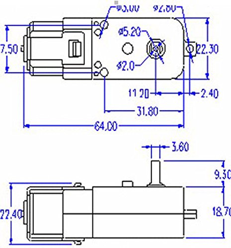 AutoEC 4pcs DC Gear Motor for Smart Car Robot - Thumbnail 6