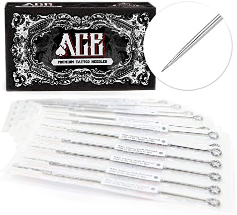ACE Needles 50 pcs. 1 Round Liner Pre-made Sterile Tattoo Needles - 1RL