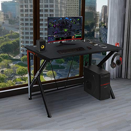 LYNSLIM Gaming Desk Computer Table 45.66" Large ESports Home Computer Desk with MultiFunction