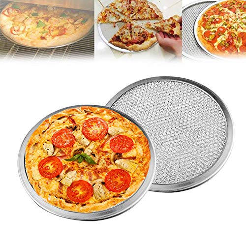 Efanr Pack of 12 Pizza Pans with Holes, Aluminum Nonstick Pizza Pan Round Shape Baking Screen Seamless-Rim for Commercial Restaurant Use, 6-Inch, 10-Inch, 12-Inch (12-Inch) - Thumbnail 2