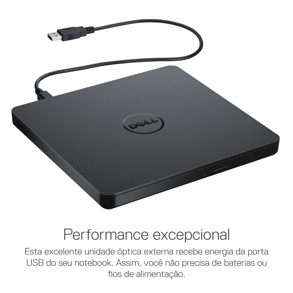 Dell Slim DW316 - Laufwerk - DVD+-RW (+-R DL) DVD-RAM - 8x8x5x - USB2.0 - extern - für Inspiron 14 54XX, 15 55XX, 17 5758, OptiPlex 3020, 9020, Vostro 15 3558, XPS 13 (784-BBBI)