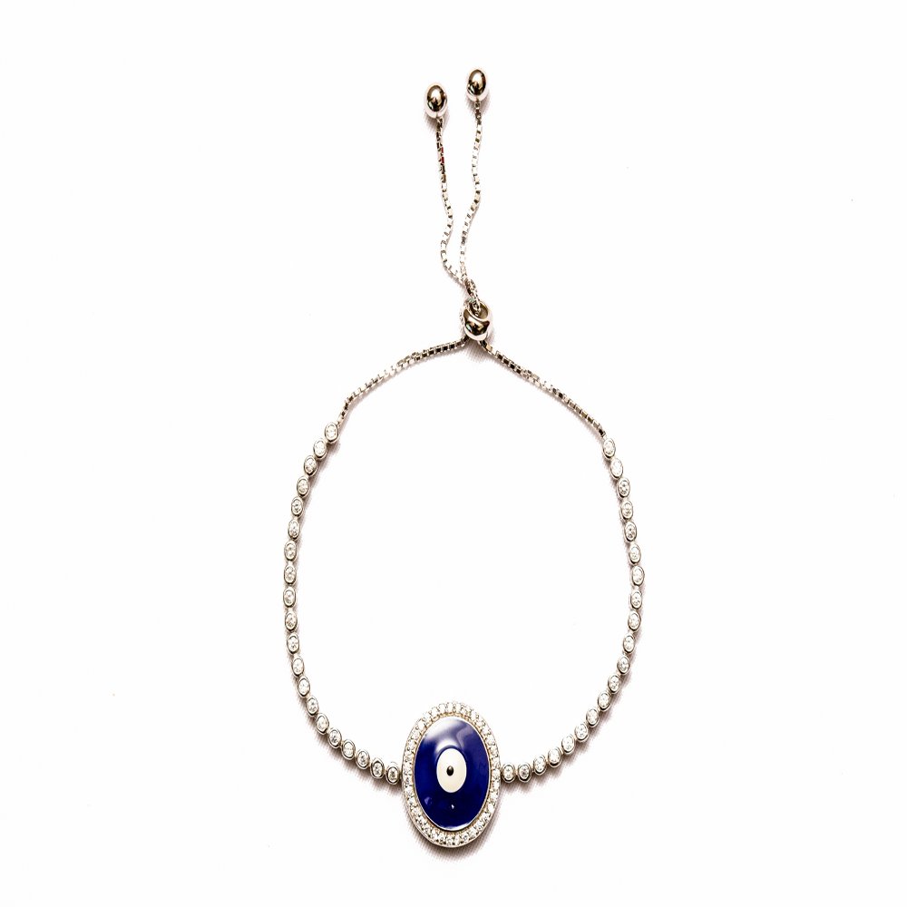 Buy Evil Eye Silver Round Bracelet at Amazon.in