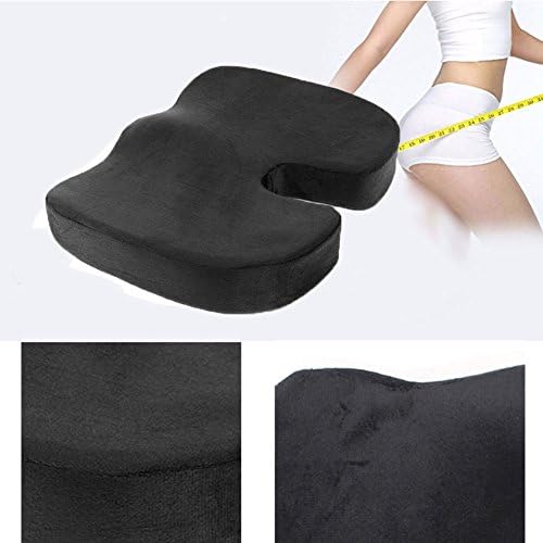 Memory Foam Seat Cushion Home Chair Car Seat Back Lumbar Pain Relief Orthopedic #Black