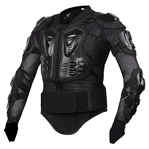 Motorcycle Full Body Armor Protective Gear Jacket Street Motocross ATV Guard MTB Racing Shirt Jacket Protector Pro for Men (Black, XL) - Thumbnail 2