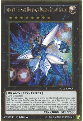Amazon Com Yugioh Pgl3 En008 1st Ed Number 38 Hope Harbinger Dragon Titanic Galaxy Gold Secret Rare Card Premium Gold 3 By Deckboosters Toys Games