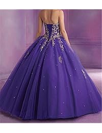 Vnaix - Vestido de encaje para novia con tul de oro rojo dulce 16