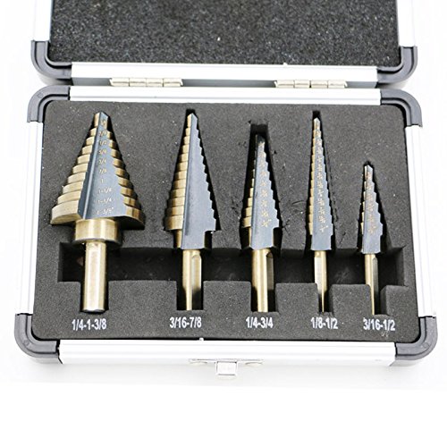 Qst 5pcs / set hss cobal multiple hole 50 sizes step dr…