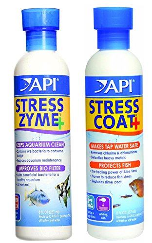 API Fish Care Bundle, Stress Zyme & Stress Coat, 8-Ounce Each