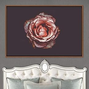 signwin Framed Canvas Wall Art Rose Bohemian Dark...