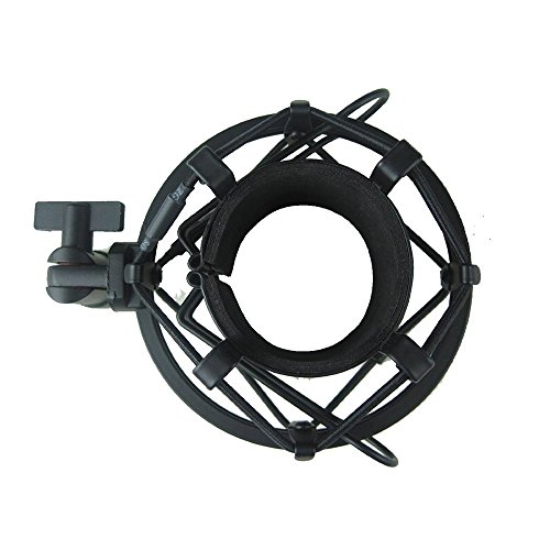 ZXUY Anti Vibration Suspension Microphone Shock Mount Holder Clip(Black) - Thumbnail 2