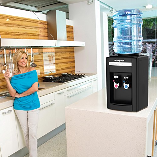 Honeywell HWB2052B2 21Inch Tabletop Water Cooler Dispenser, Hot And