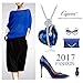Caperci Silver Cupid's Arrow Heart Blue Sapphire Pendant Necklace for Women, 18