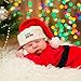 JennyGems Babys First Christmas Santa Hat, Embroidered Cuff, 0 - 6 Months