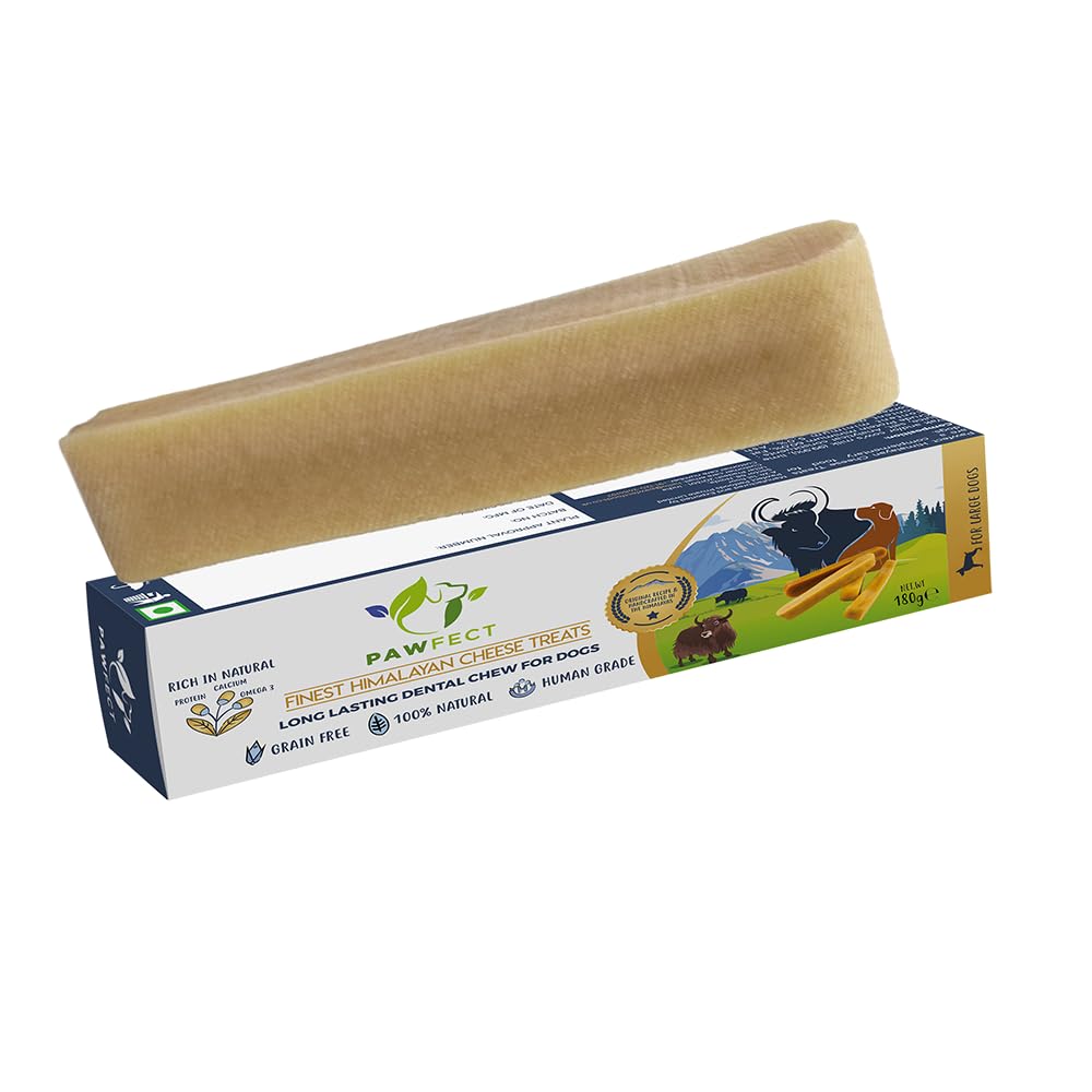 Pawfect Himalayan Yak Cheese Chews for Extra Large Dogs - 100% Natural, Long-lasting Cheese Bone - Rich in Protein & Calcium - Daily Dental Treat- Plaque Off & Tartar Control- Pack of 1(180g/6.35oz)