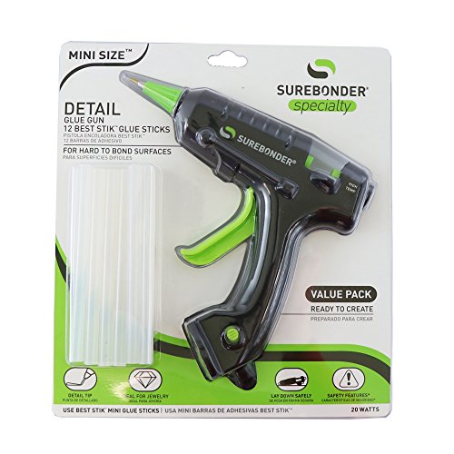 H-195FBS-KIT Specialty Series 20 Watt Mini Size High Temperature Detail Hot Glue Gun with 12 Sticks Included