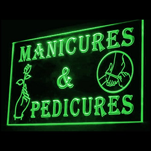 Manicures Pedicures Nail care Leg Perfect Skin Body Service LED Light Sign 160055 Color Green
