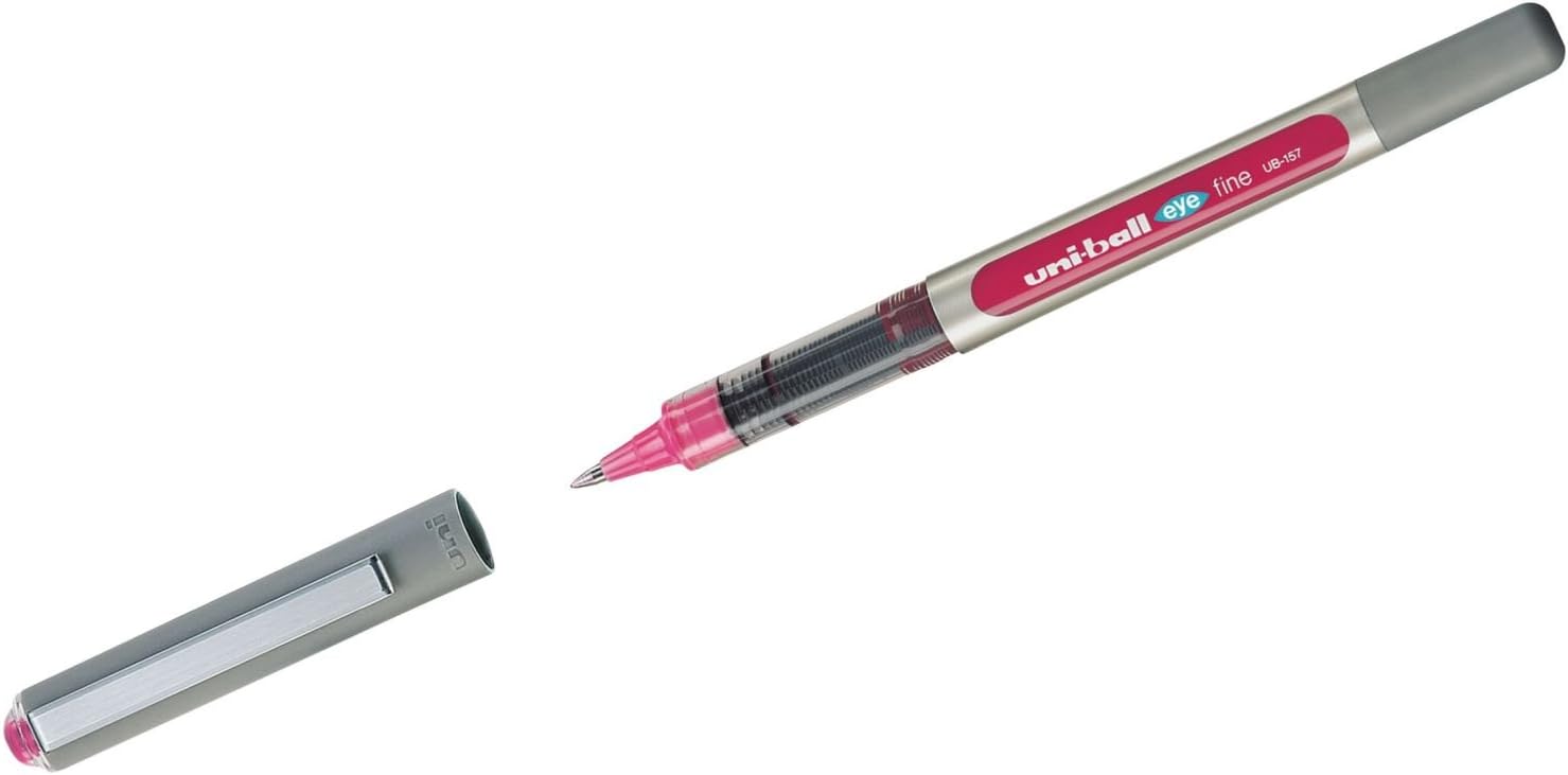 Uniball eye fine UB 157 rollerball pen liquid ink single pen PINK
