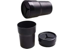 BANCHELLE Car Change Holder with Lid Automotive Plastic Garbage Cans 250 mL (0.06 Gallon) Portable for Keys Pen, 2 PCS