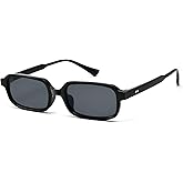 Pro Acme Retro Rectangular Sunglasses for Women Vintage Trendy Funny Small 90s Square Shades