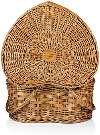 XIAOBAI Wicker Basket Kitchen Home Garden Heart-Shaped Basket Picnic Handmade Multi-Functional Rattan with Lid