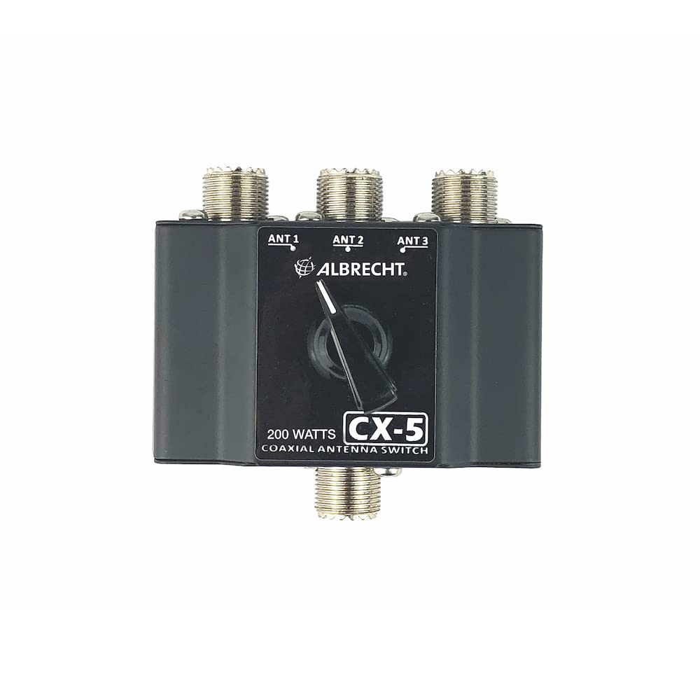 Albrecht CX-5 7402 3-Way Aerial Switch, CB Radio, for Connecting 3 Antennas to One Radio