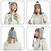OMECHY Womens Knit Peruvian Beanie Hat Winter Warm Wool Crochet Tassel Peru Ski Hat Cap with Earflap Pom Grey