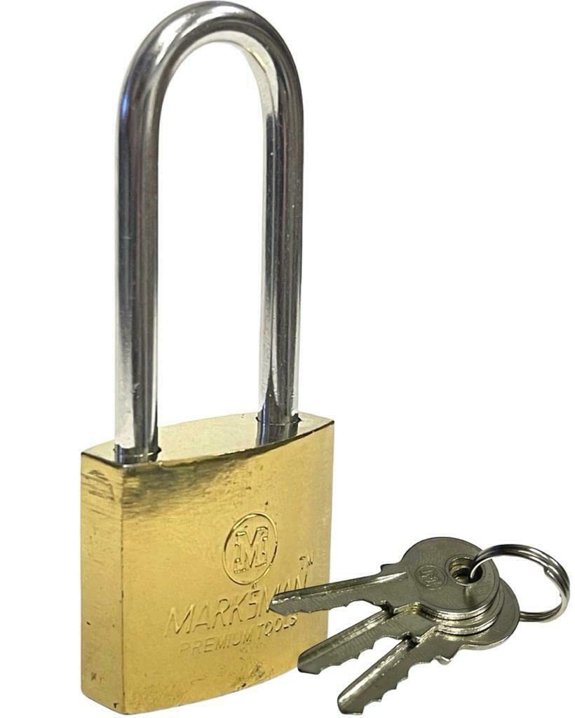 32/38 /50mm Heavy Duty Padlock Long Steel Shackle Security Lock Outdoor Safety (50mm)