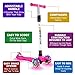 OUTON Scooter for Kids 3 Wheel Kick Scooter for Toddler Girls Boys, Lean to Steer, 4 Adjustable Height, Light Up Wheels for Children Age 3-14 (Rose Pink)