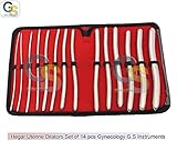 HEGAR UTERINE DILATORS SET OF 14 PCS GYNECOLOGY G.S INSTRUMENTS