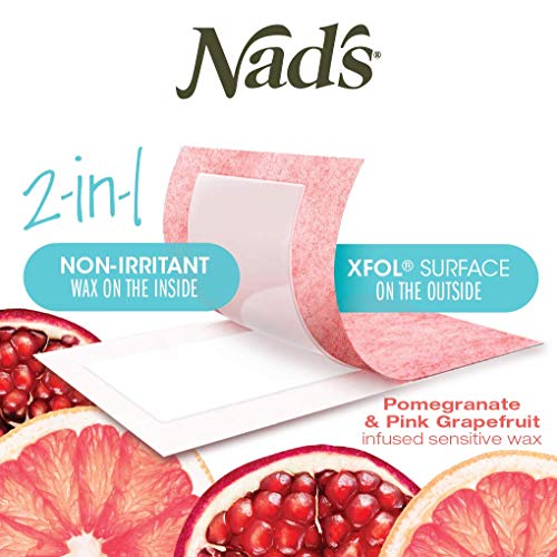 Nad's Body Wax Strips 2In1 Skin Exfoliator Wax Hair Removal For Women At Home Waxing Kit