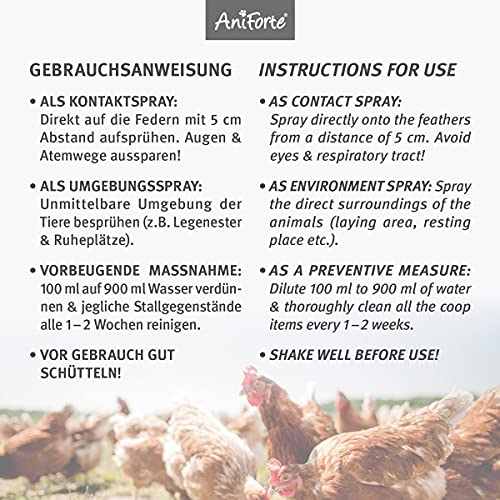AniForte Milbenspray Hühner & Geflügel 1Liter - gegen Milben & Parasiten, Milben Stop, Milbenmittel als Umgebungsspray & Kontaktspray, zur Vorbeugung & bei akutem Befall – Bild 5