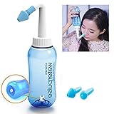 Aochol Nasal Wash Bottle - Nasal Wash System Nose Cleaning Pot Sinus Rinse Bottle for Adult Children Cleanser Allergic Rhinitis Treatment (300ml)