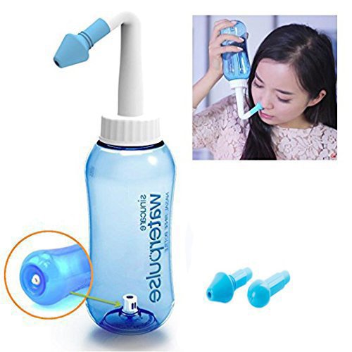 Aochol Nasal Wash Bottle - Nasal Wash System Nose Cleaning Pot Sinus Rinse Bottle for Adult Children Cleanser Allergic Rhinitis Treatment (300ml)