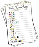 50 Baby Shower Emoji Picture Game - Baby Shower Game - Gender Neutral (50-Sheets)